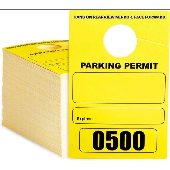 Parking Permit Pass Hang Tag Office Business, Apartment 0414 Total Tags - Picture 1 of 7